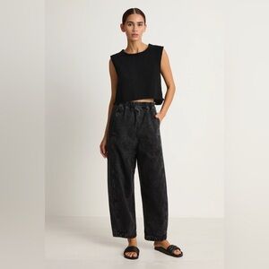 Shaina Mote Alba Pant in Washed Black, Sz Small